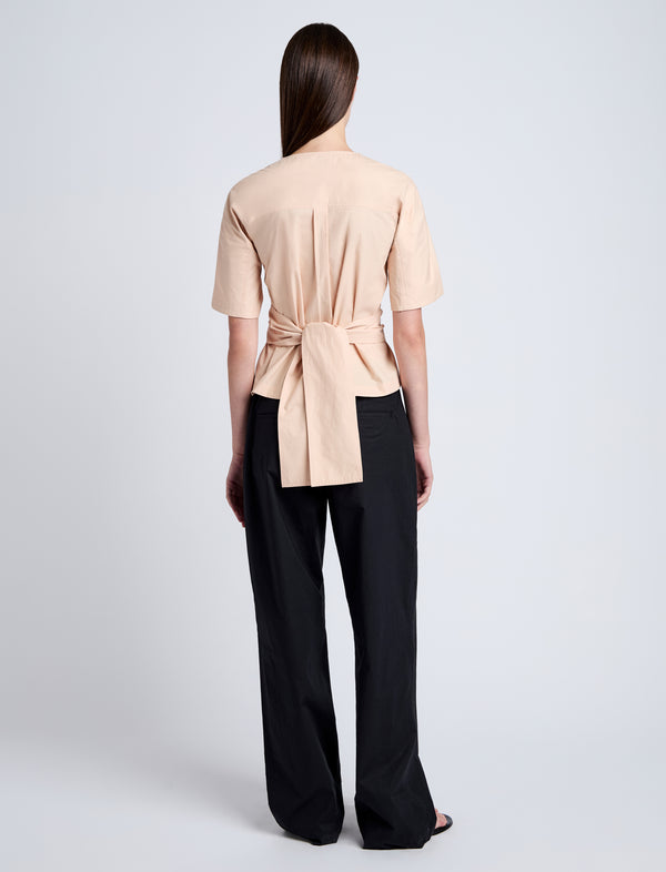 Proenza Schouler Proenza Schouler White Label Lilian Top In Brushed Poplin - Light Rose
