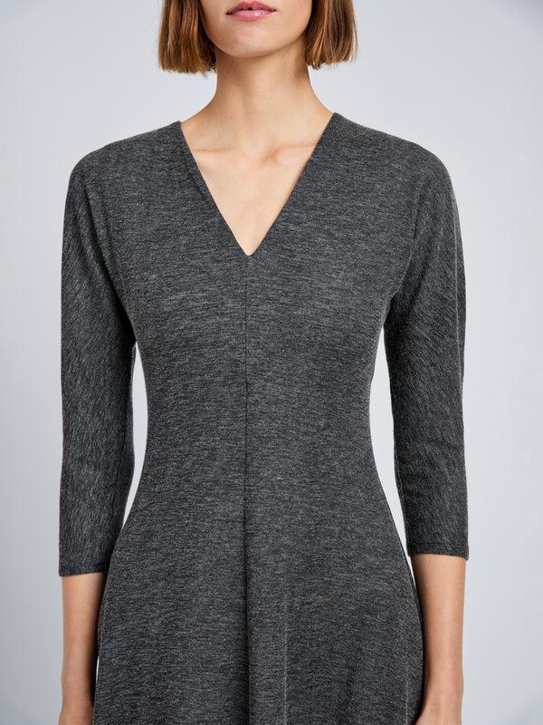 Proenza Schouler Proenza Schouler White Label Livia Dress In Wool Jersey - Coal Melange