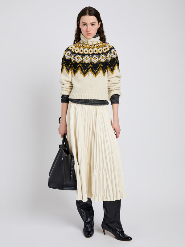 Proenza Schouler Proenza Schouler White Label Lizzy Sweater In Textured Fairisle - Cream Multi