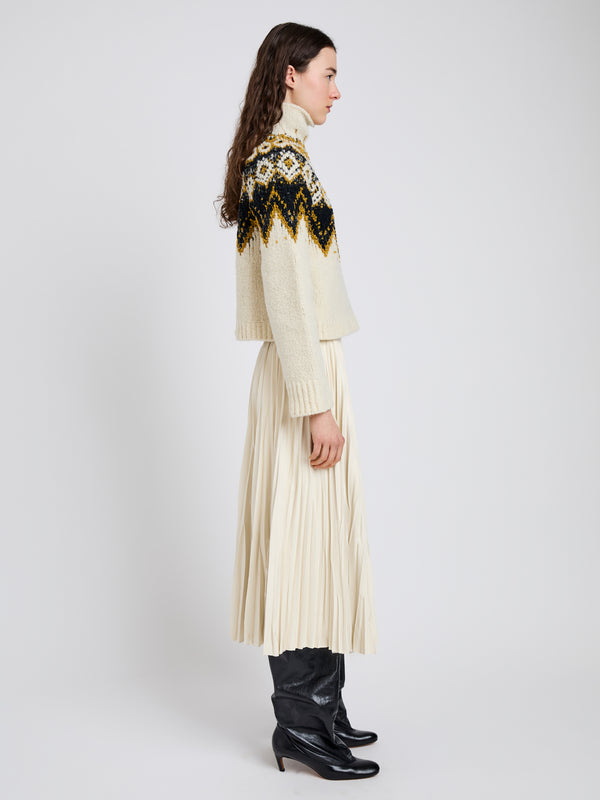 Proenza Schouler Proenza Schouler White Label Lizzy Sweater In Textured Fairisle - Cream Multi