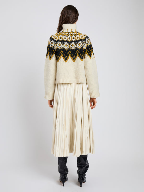 Proenza Schouler Proenza Schouler White Label Lizzy Sweater In Textured Fairisle - Cream Multi