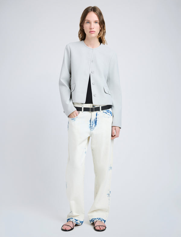 Proenza Schouler Proenza Schouler White Label Lucas Jacket In Wool Melange - Light Grey