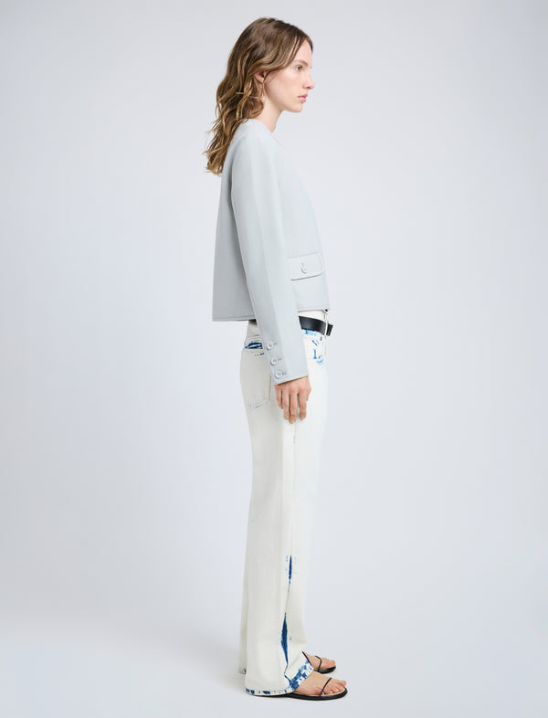 Proenza Schouler Proenza Schouler White Label Lucas Jacket In Wool Melange - Light Grey