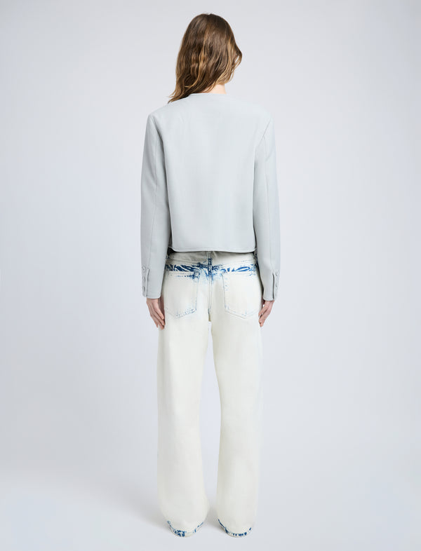 Proenza Schouler Proenza Schouler White Label Lucas Jacket In Wool Melange - Light Grey