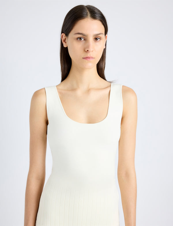 Proenza Schouler Proenza Schouler White Label Lucia Dress In Souffle Knit - Alabaster