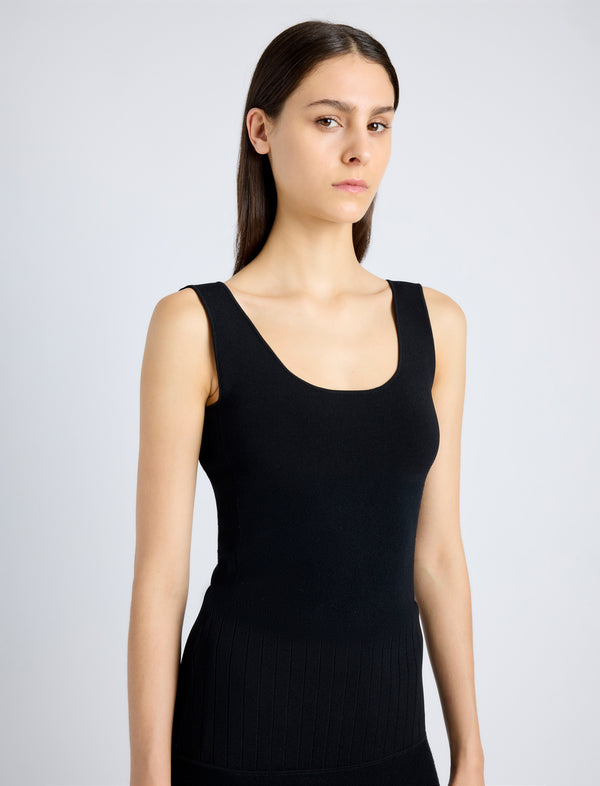 Proenza Schouler Proenza Schouler White Label Lucia Dress In Souffle Knit - Black