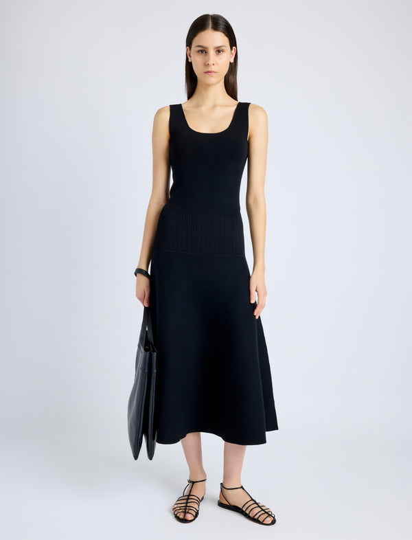 proenza schouler Proenza Schouler White Label Lucia Dress in Souffle Knit - Black