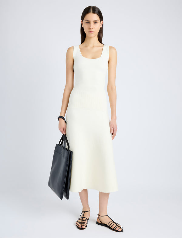 proenza schouler Proenza Schouler White Label Lucia Dress in Souffle Knit - Alabaster