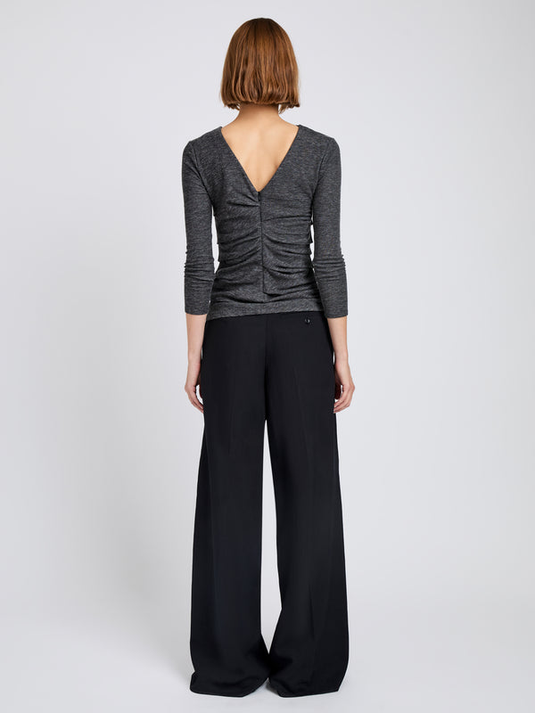 Proenza Schouler Proenza Schouler White Label Lydia Pant In Drapey Suiting - Black