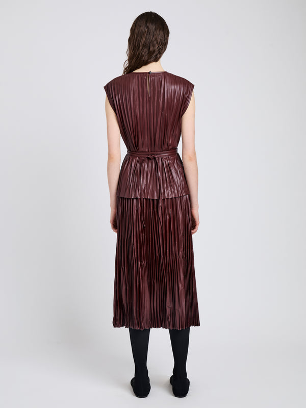 Proenza Schouler Proenza Schouler White Label Lyra Top In Faux Leather - Oxblood