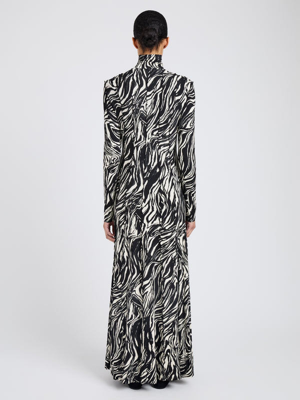 Proenza Schouler Proenza Schouler White Label Mabel Dress In Marble Jersey - Asphalt Multi