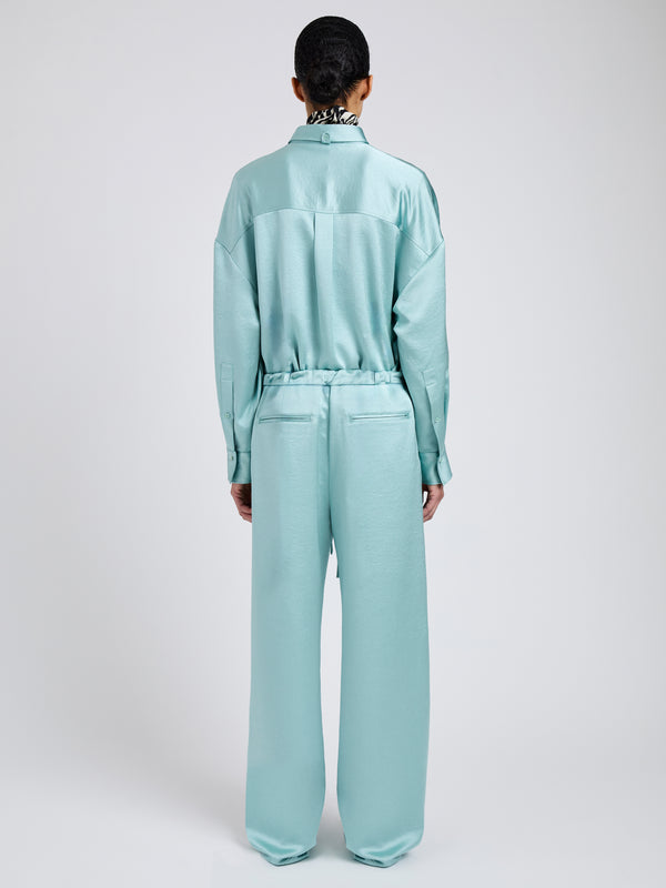 Proenza Schouler Proenza Schouler White Label Magnus Pant In Crinkled Crepe - Sea Glass