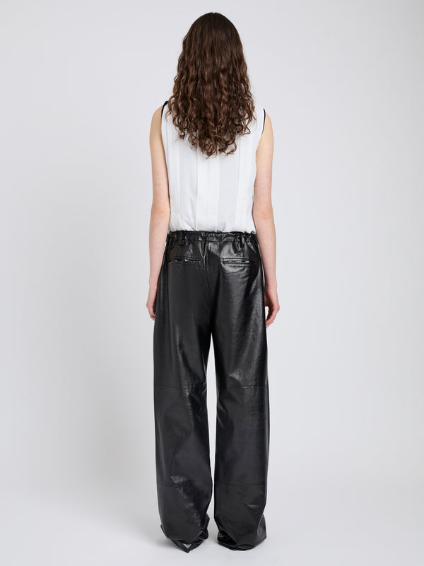 Proenza Schouler Proenza Schouler White Label Magnus Pant In Lightweight Leather - Black