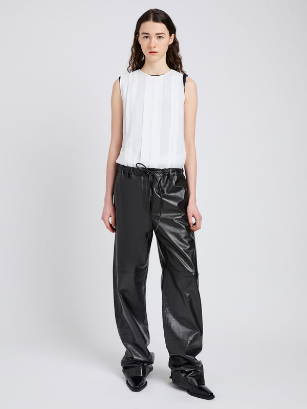 proenza schouler Proenza Schouler White Label Magnus Pant in Lightweight Leather - Black