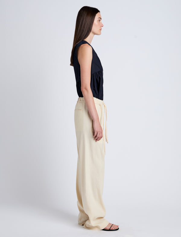 Proenza Schouler Proenza Schouler White Label Magnus Pant In Linen Slub - Light Wheat