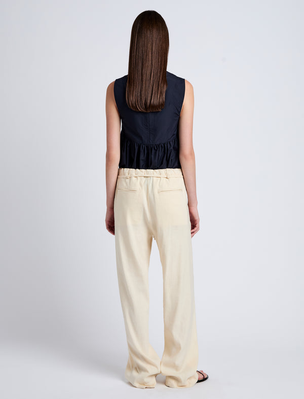 Proenza Schouler Proenza Schouler White Label Magnus Pant In Linen Slub - Light Wheat