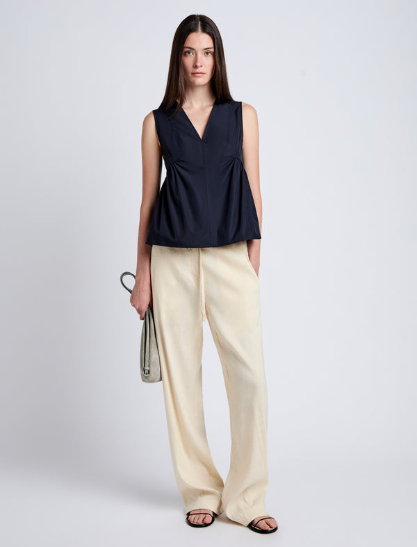 proenza schouler Proenza Schouler White Label Magnus Pant in Linen Slub - Light Wheat