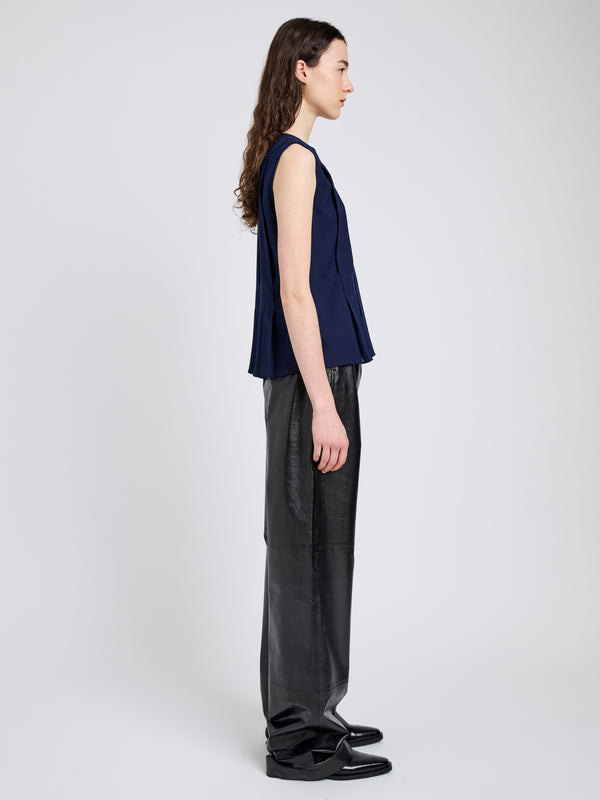 Proenza Schouler Proenza Schouler White Label Makayla Top In Open Weave Flou - Navy