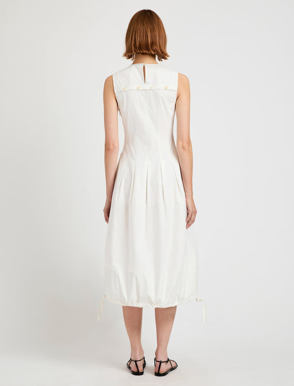 Proenza Schouler Proenza Schouler White Label Marley Dress In Brushed Poplin - White