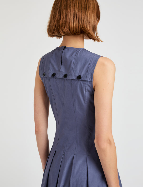 Proenza Schouler Proenza Schouler White Label Marley Dress In Brushed Poplin - Slate