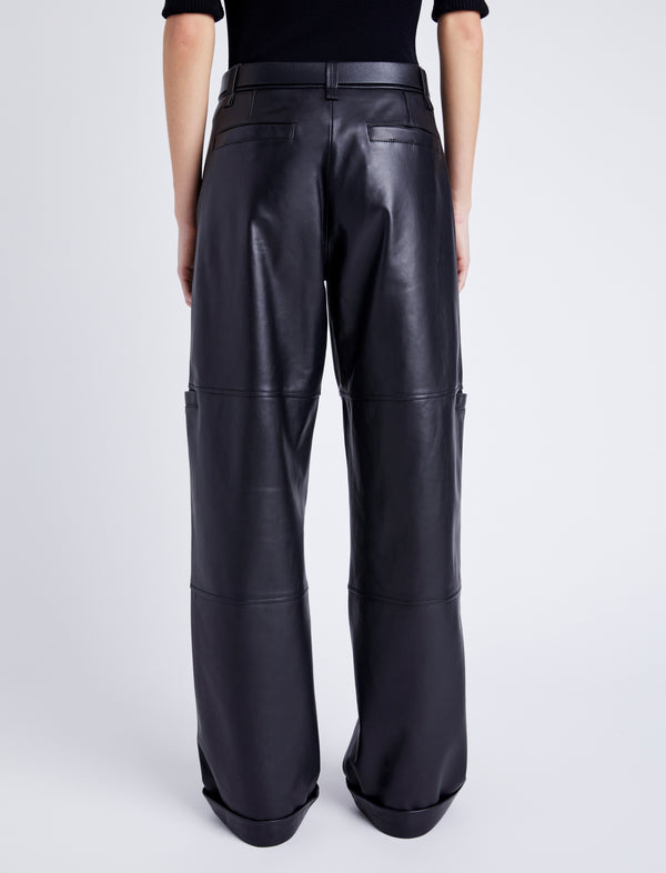 Proenza Schouler Proenza Schouler White Label Mason Pant In Leather - Black