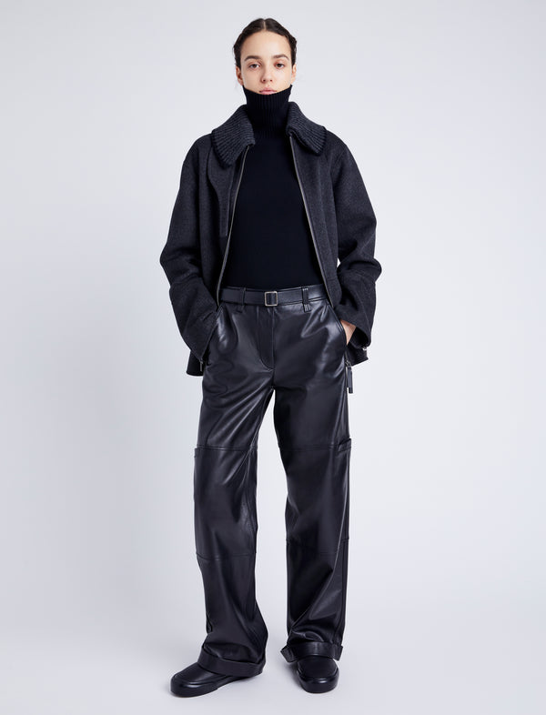proenza schouler Proenza Schouler White Label Mason Pant in Leather - Black