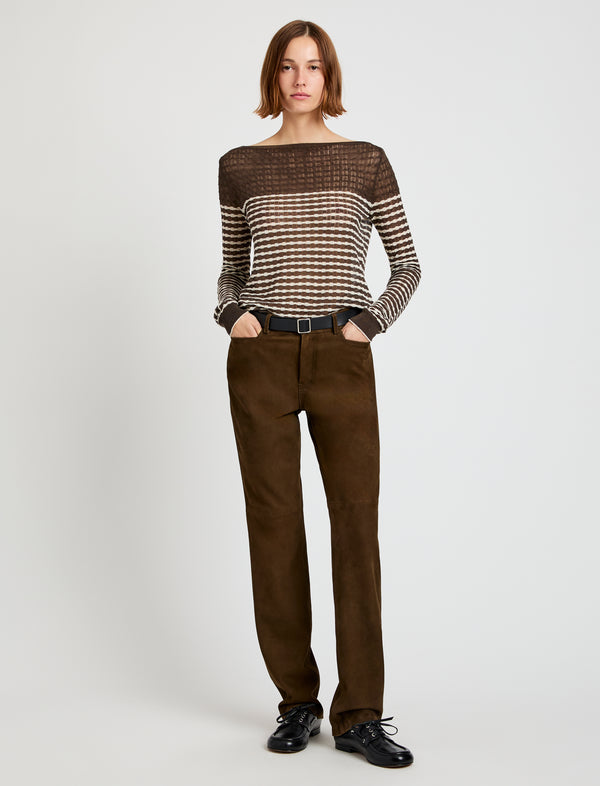 proenza schouler Proenza Schouler White Label Maxine Pant in Suede - Wood