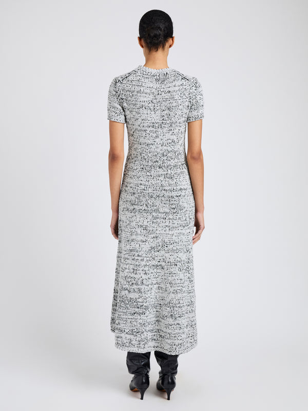 Proenza Schouler Proenza Schouler White Label Mel Dress In Marled Cotton - Bone/Black Melange