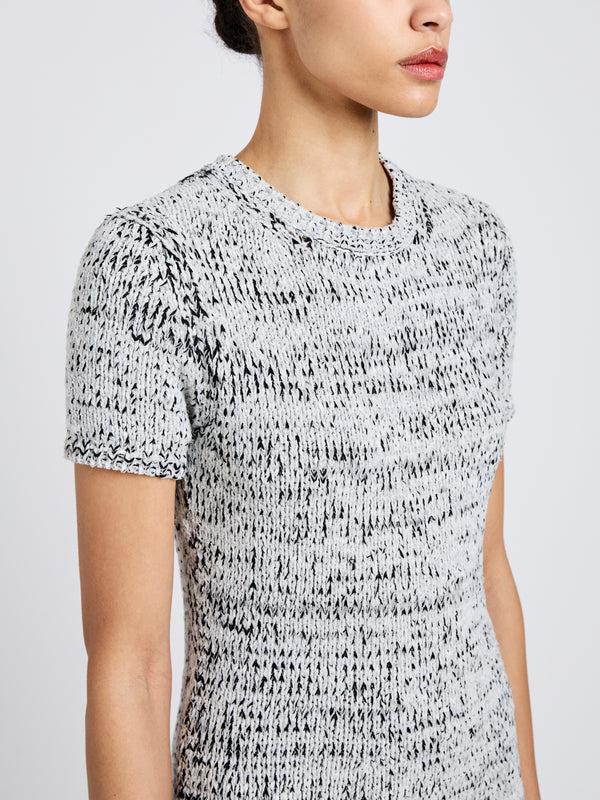 Proenza Schouler Proenza Schouler White Label Mel Dress In Marled Cotton - Bone/Black Melange