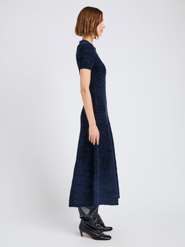 Proenza Schouler Proenza Schouler White Label Mel Dress In Marled Cotton - Navy/Black Ombre