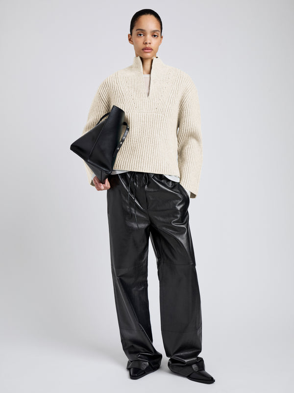 Proenza Schouler Proenza Schouler White Label Meron Sweater In Melange Merino - Off White Melange