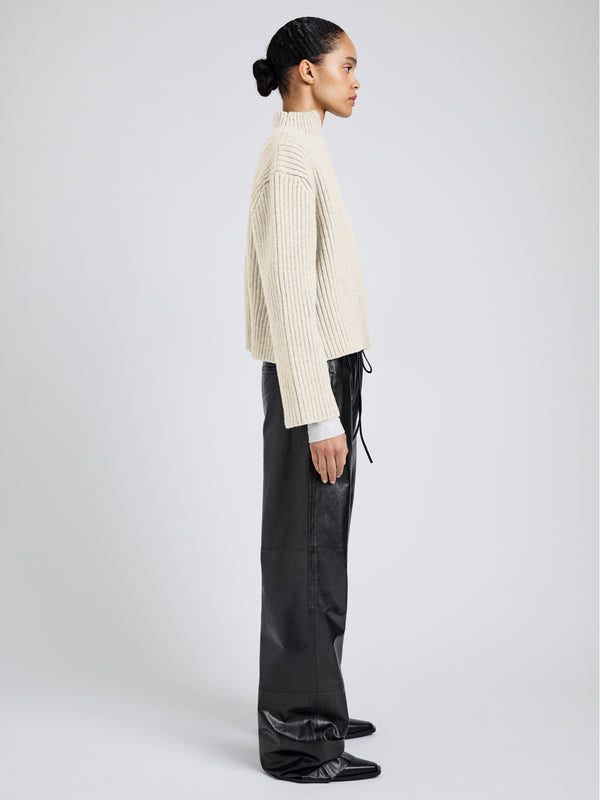 Proenza Schouler Proenza Schouler White Label Meron Sweater In Melange Merino - Off White Melange