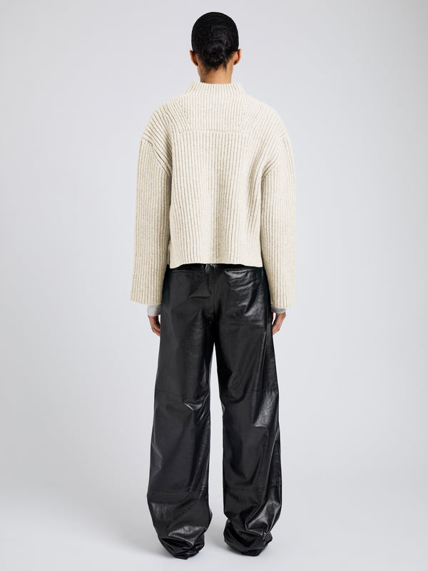 Proenza Schouler Proenza Schouler White Label Meron Sweater In Melange Merino - Off White Melange