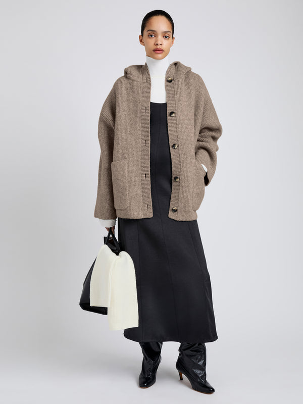 Proenza Schouler Proenza Schouler White Label Nelly Jacket In Melange Merino - Walnut Melange