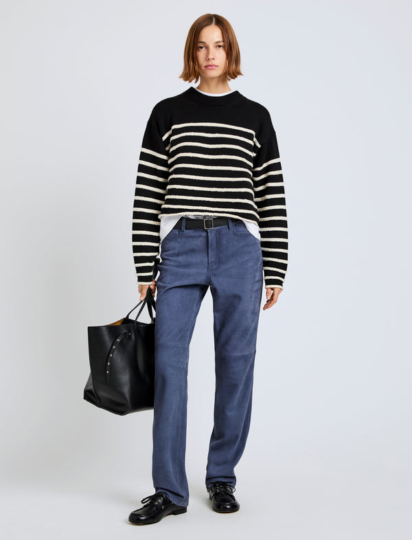 Proenza Schouler Proenza Schouler White Label Nia Sweater In Bobble Boucle - Black/White
