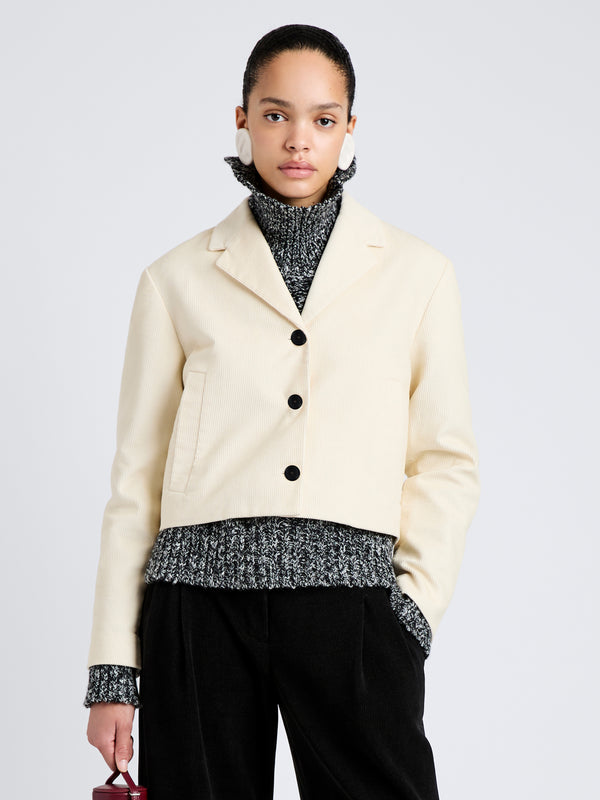 proenza schouler Proenza Schouler White Label Nima Jacket in Corduroy - Off White