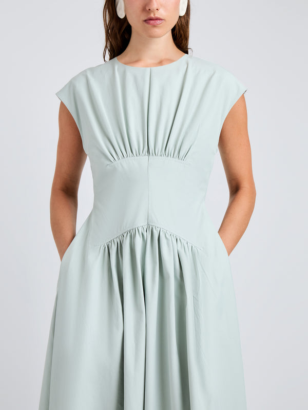 Proenza Schouler Proenza Schouler White Label Nyssa Dress In Tech Cotton - Jade
