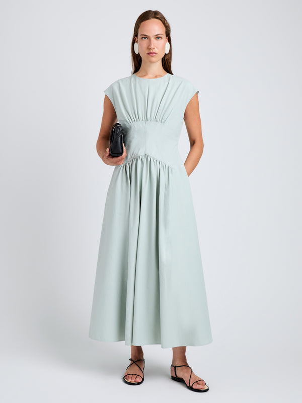 proenza schouler Proenza Schouler White Label Nyssa Dress in Tech Cotton - Jade