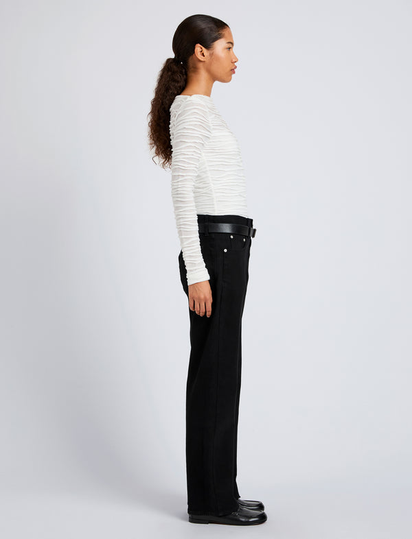 Proenza Schouler Proenza Schouler White Label Paloma Top In Textured Cotton - White