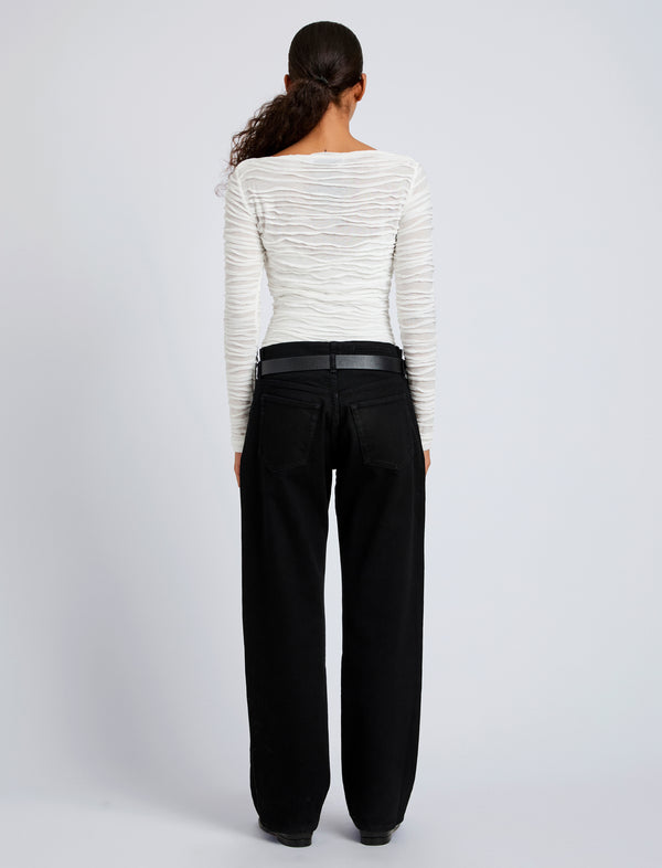 Proenza Schouler Proenza Schouler White Label Paloma Top In Textured Cotton - White