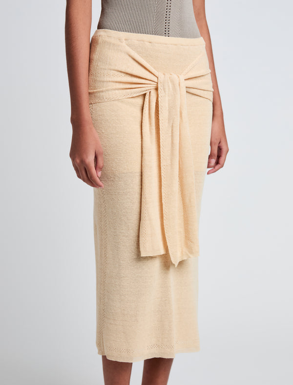 Proenza Schouler Proenza Schouler White Label Phelan Knit Skirt In Linen Twist - Light Wheat