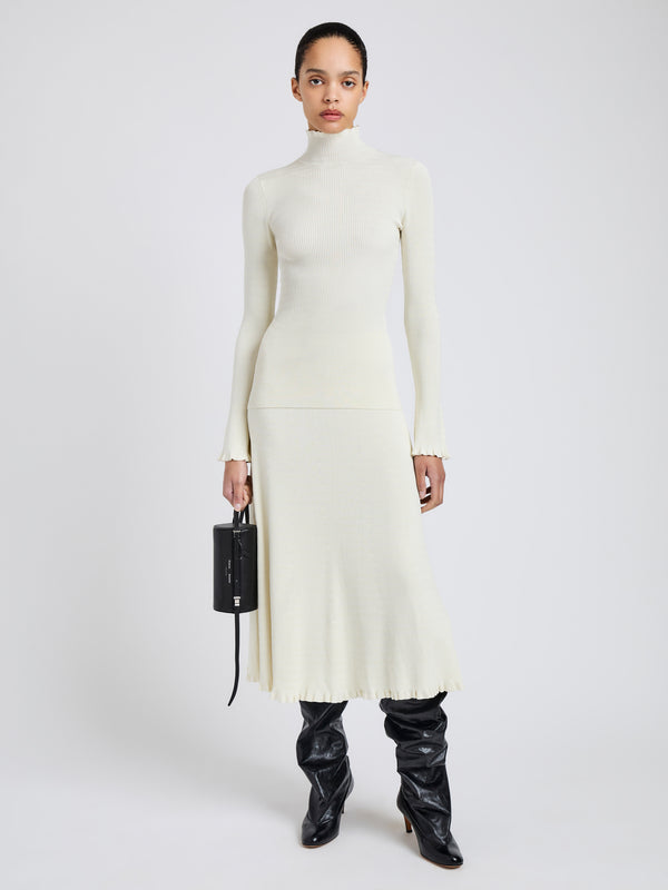 Proenza Schouler Proenza Schouler White Label Phyllis Turtleneck In Geo Knits - Off White