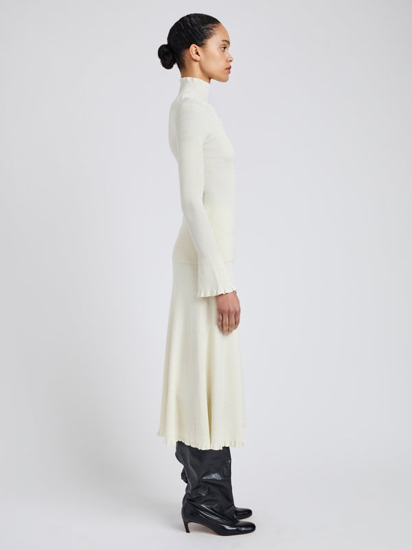 Proenza Schouler Proenza Schouler White Label Phyllis Turtleneck In Geo Knits - Off White