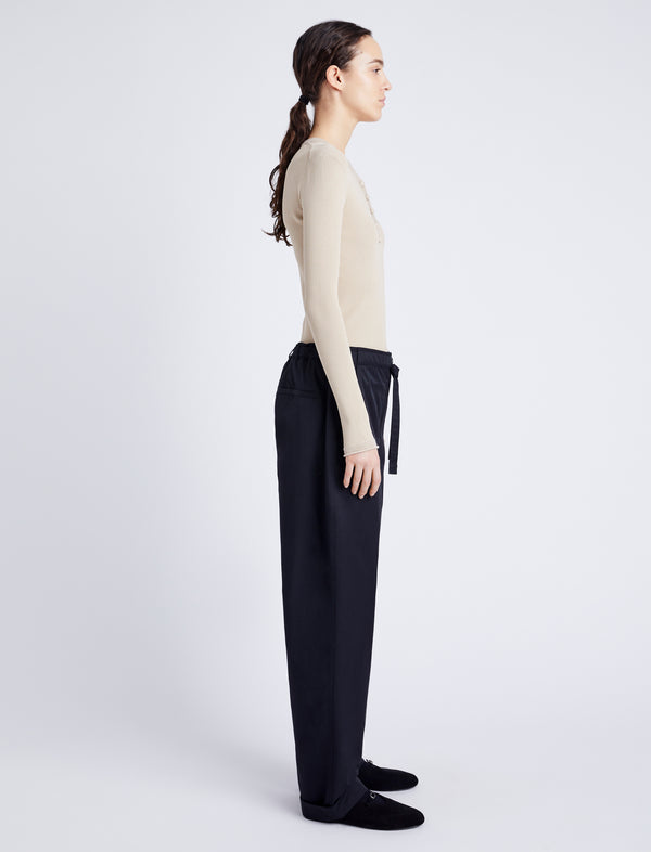 Proenza Schouler Proenza Schouler White Label Preston Pant In Tech Cotton - Black