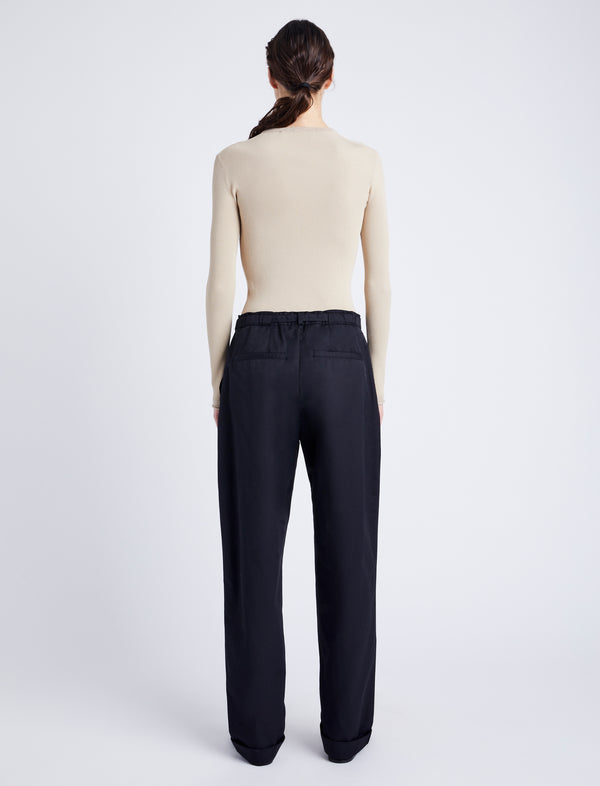 Proenza Schouler Proenza Schouler White Label Preston Pant In Tech Cotton - Black