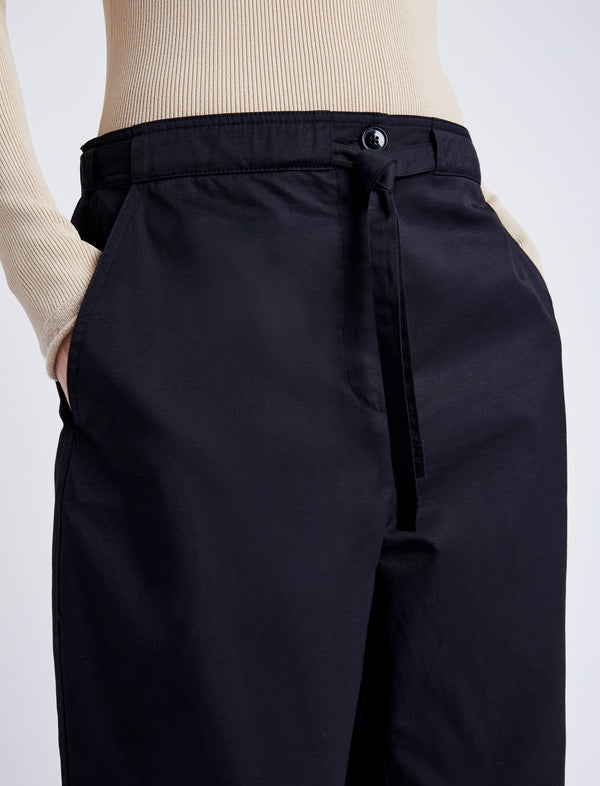 Proenza Schouler Proenza Schouler White Label Preston Pant In Tech Cotton - Black