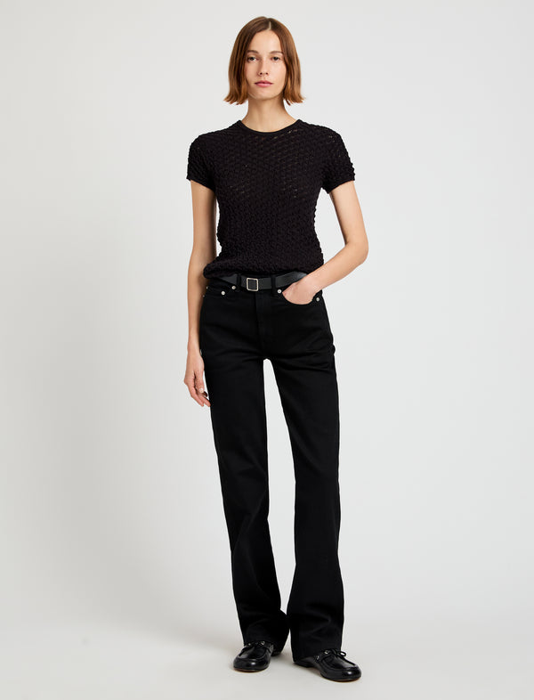 Proenza Schouler Proenza Schouler White Label Quincy Top In Crochet - Black