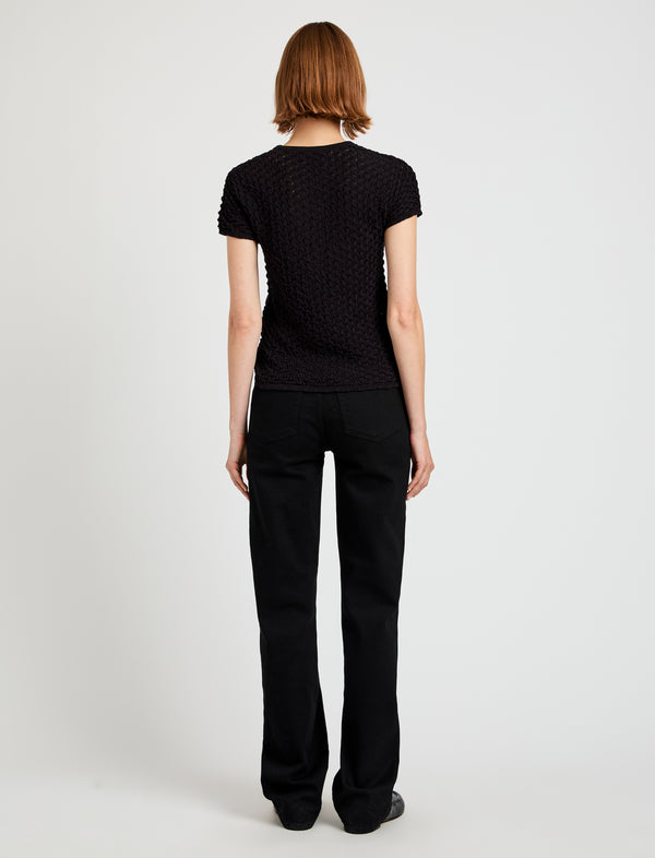 Proenza Schouler Proenza Schouler White Label Quincy Top In Crochet - Black