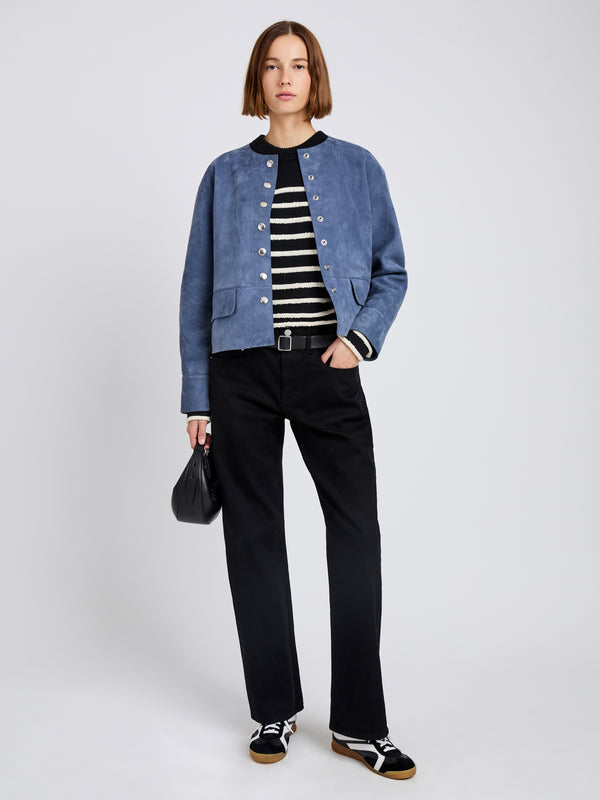 Proenza Schouler Proenza Schouler White Label Robin Jacket In Suede - Slate