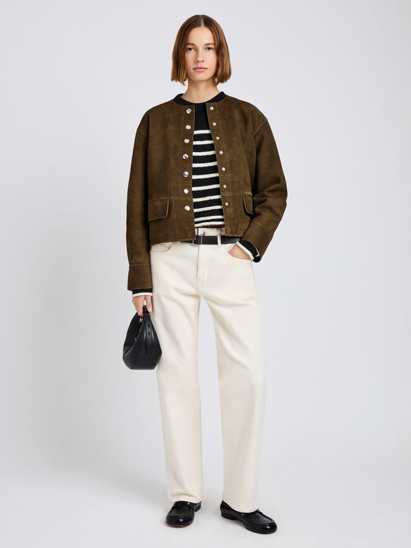 Proenza Schouler Proenza Schouler White Label Robin Jacket In Suede - Wood